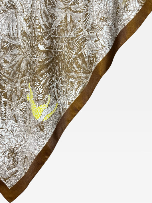 Square Hijab Silk - Wood Brown