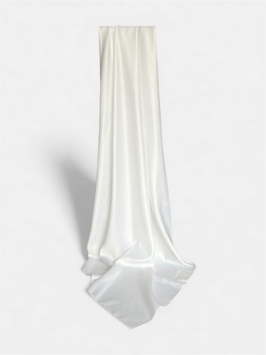 Square HIjab Silk - White 