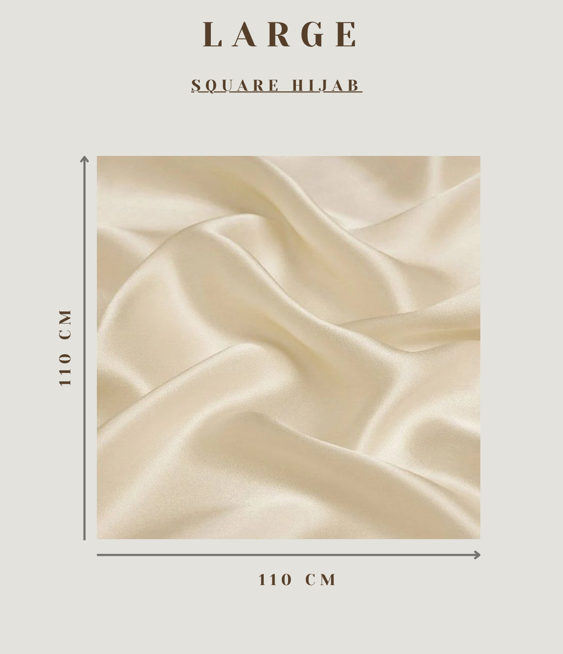 Kvadratisk Hijab 110x110cm - Cappuccino