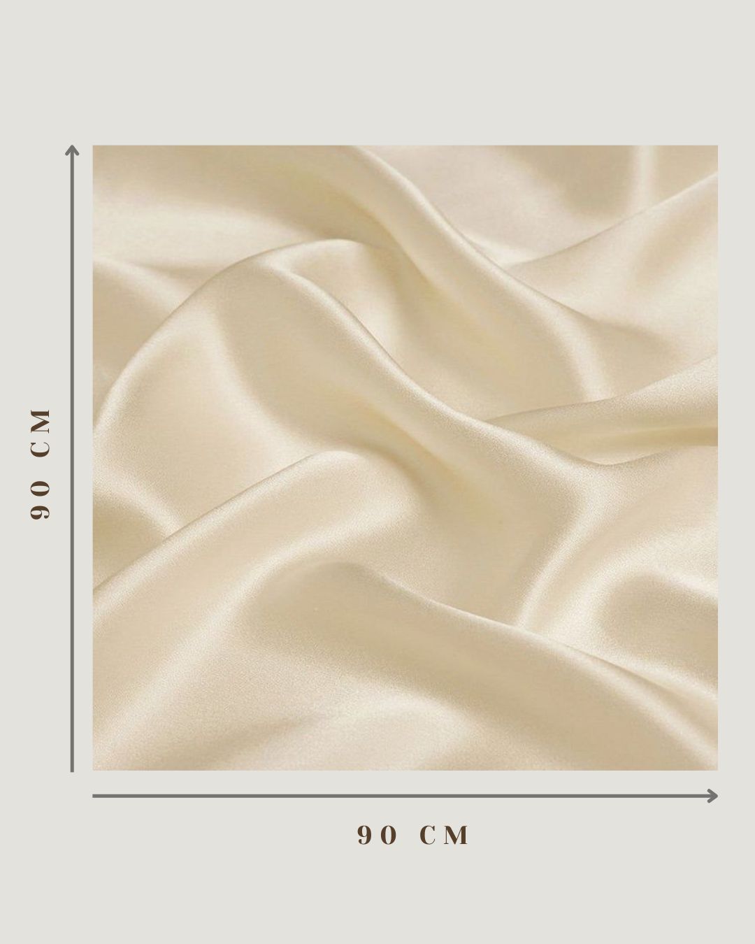 Square Hijab Silk - Cream