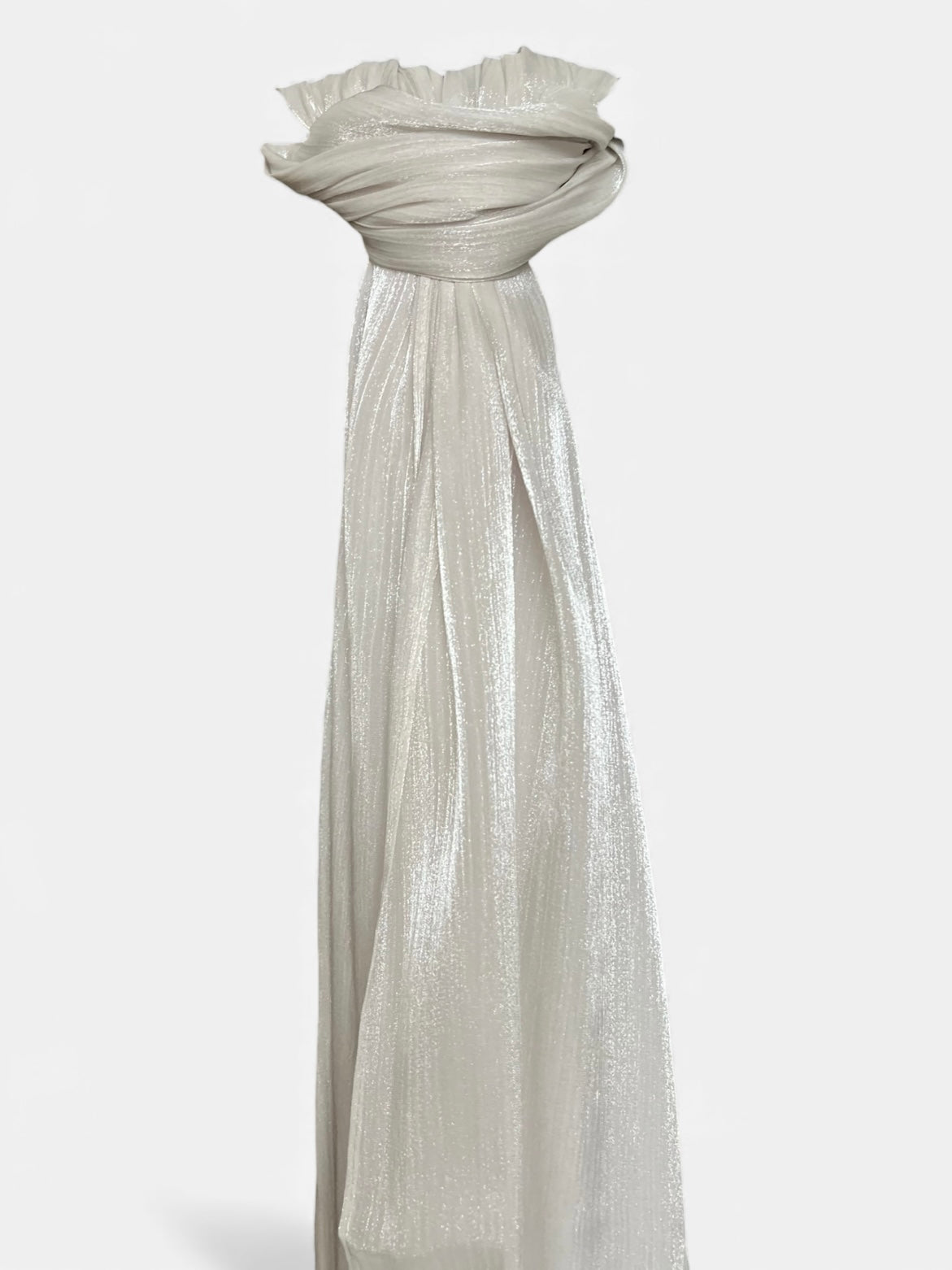 Organza Hijab - Gråvit