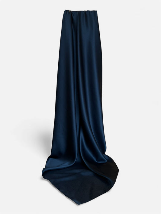 Square Veil Silk - Navy Blue