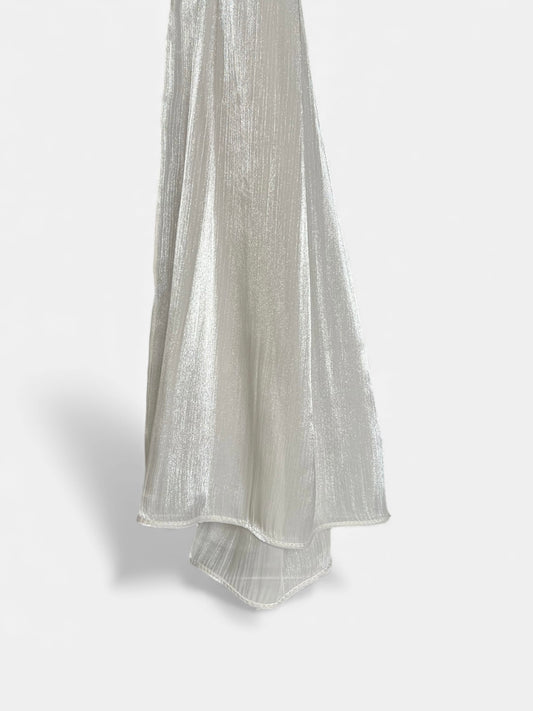 Organza Hijab - Gråvit