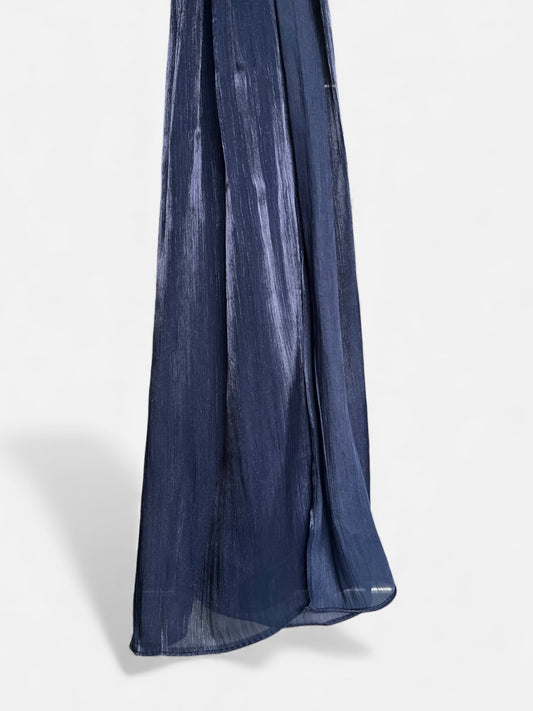 Organza Hijab - Marinblå