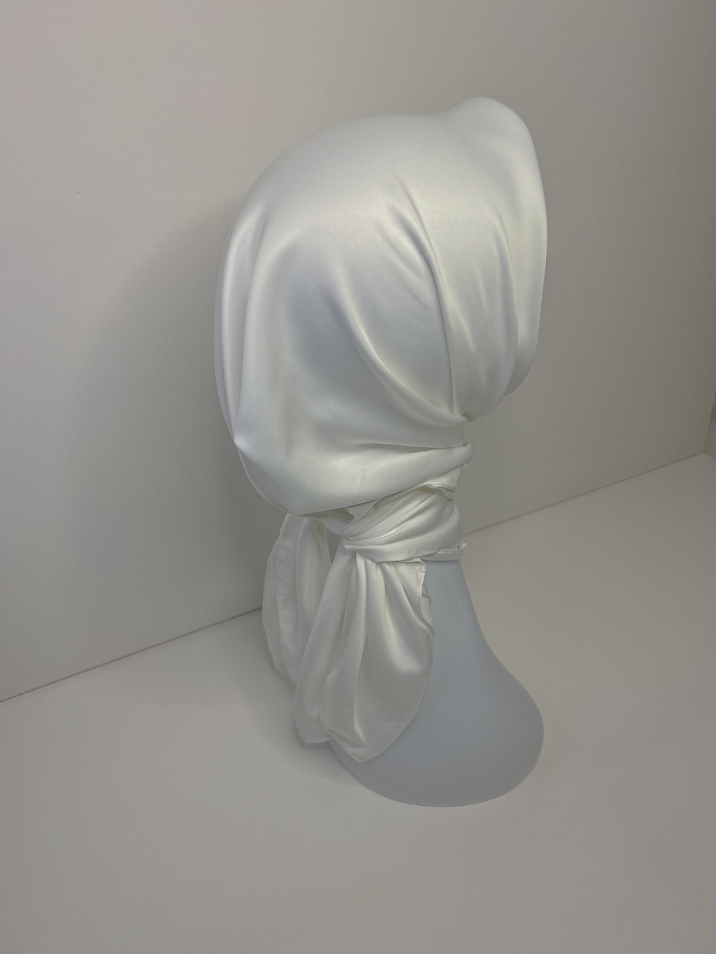 Square Veil Silk - White
