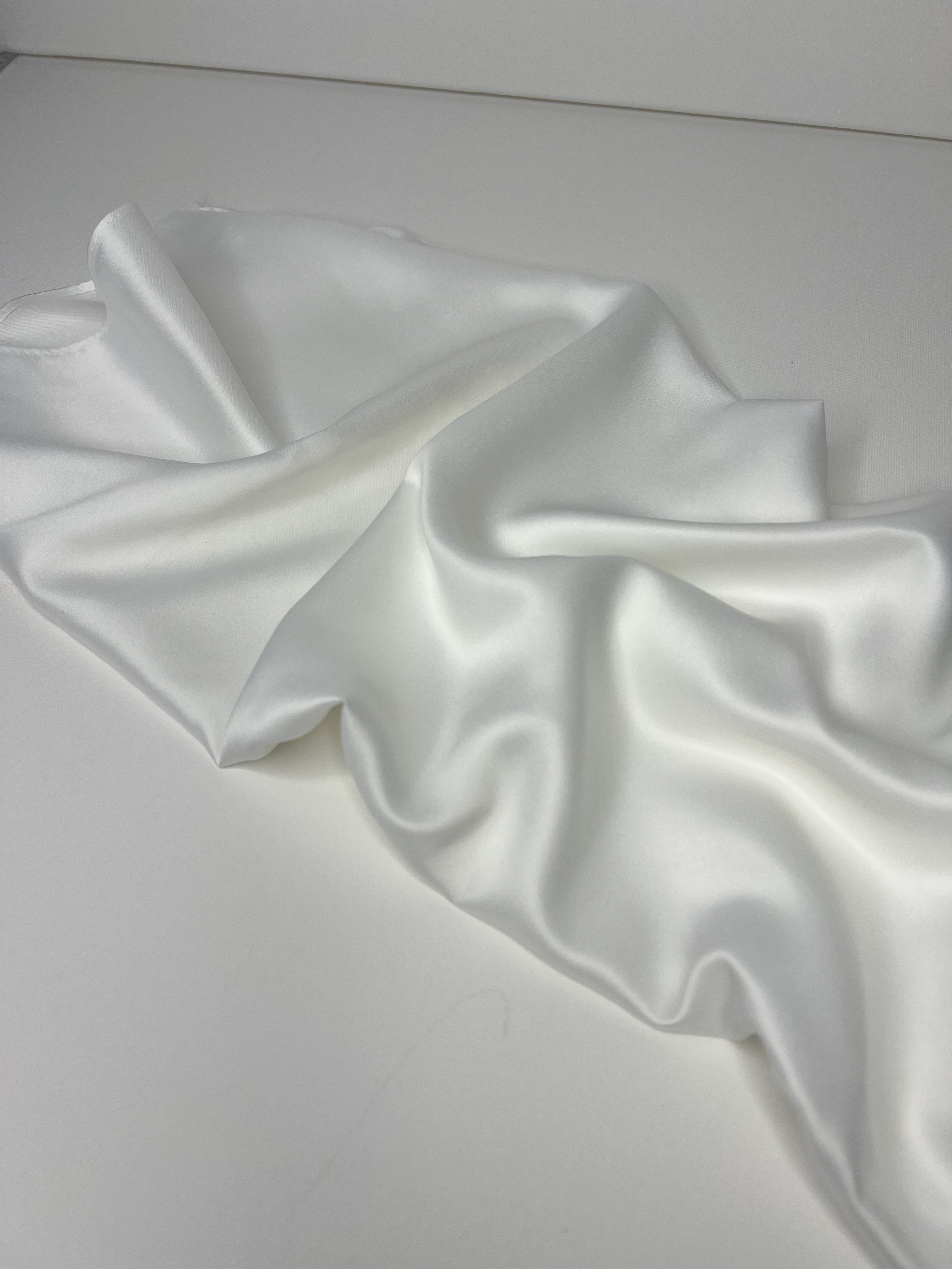 Square Veil Silk - White