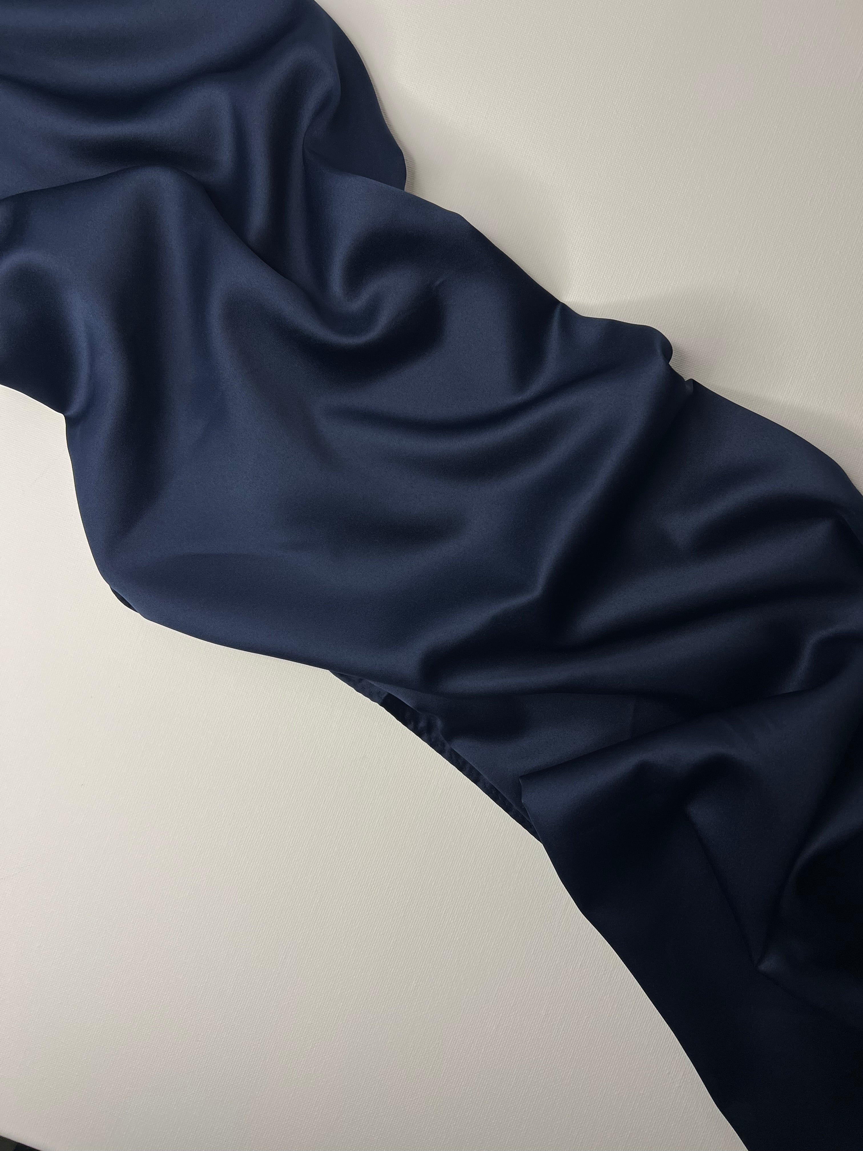 Square Veil Silk - Navy Blue