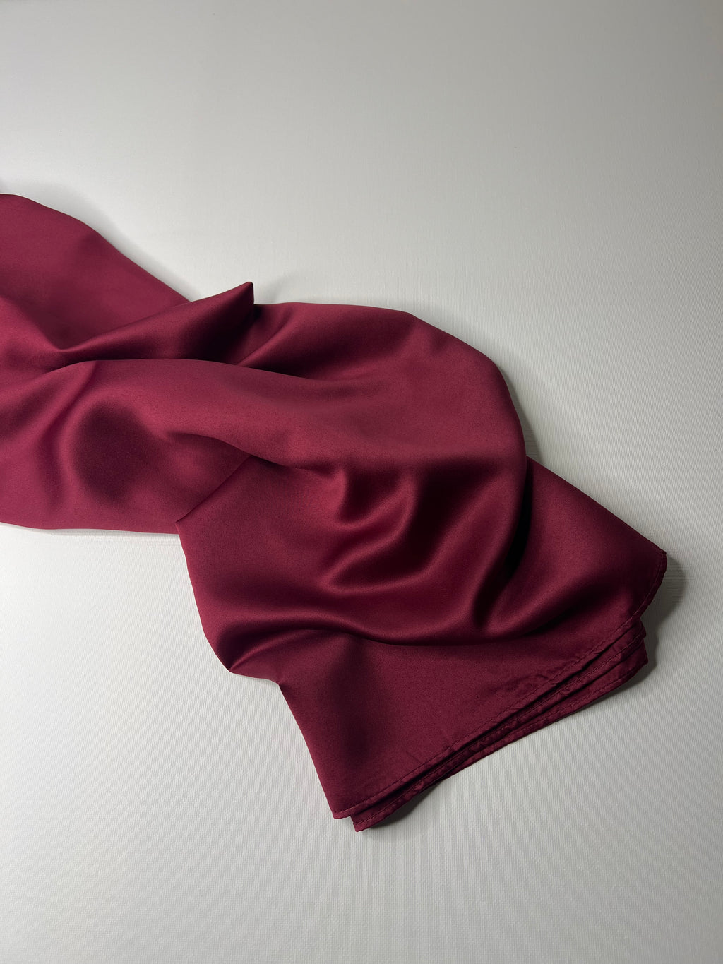 Square Veil Silk - Burgundy