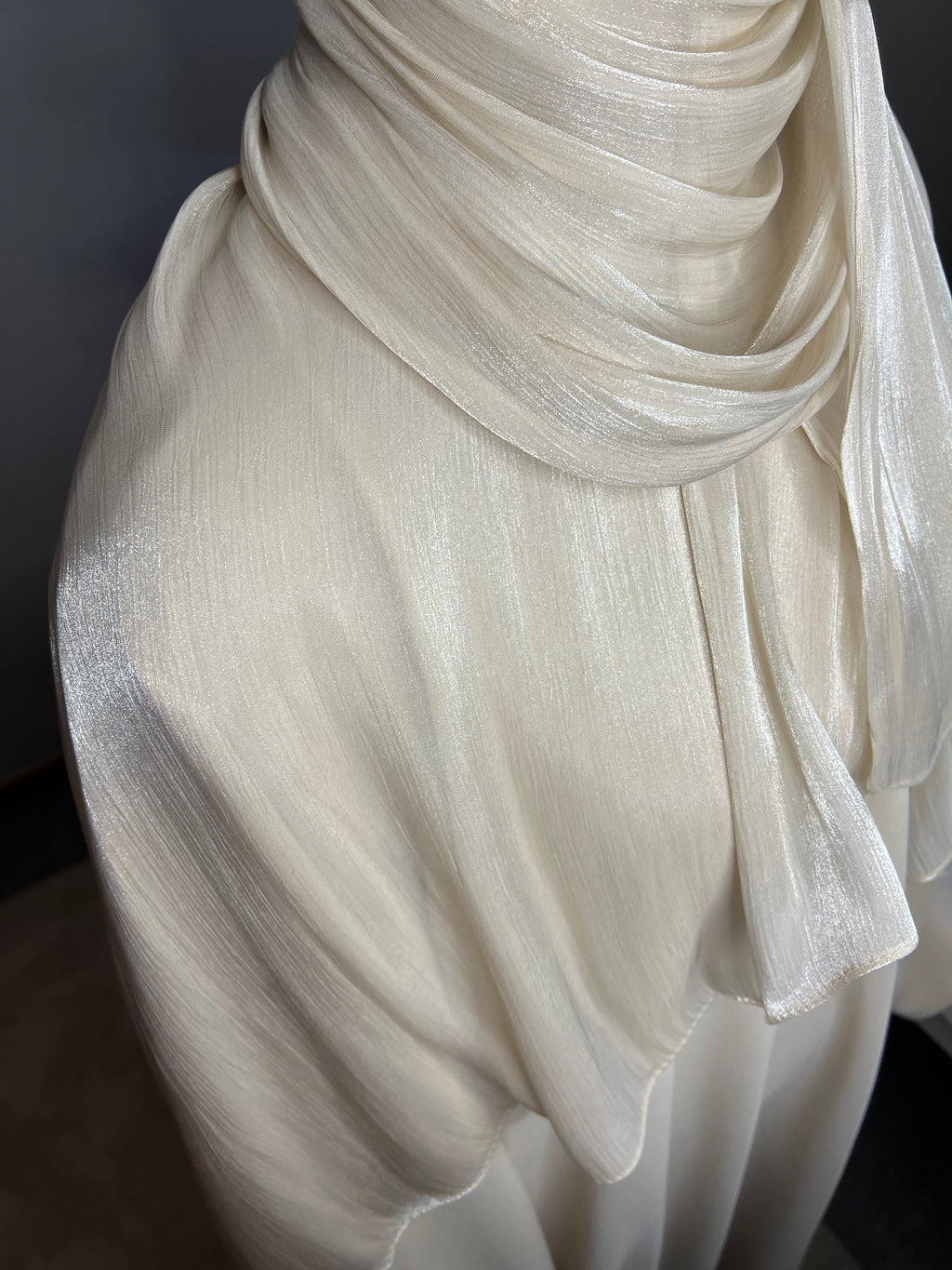 Organza Veil - Light Beige