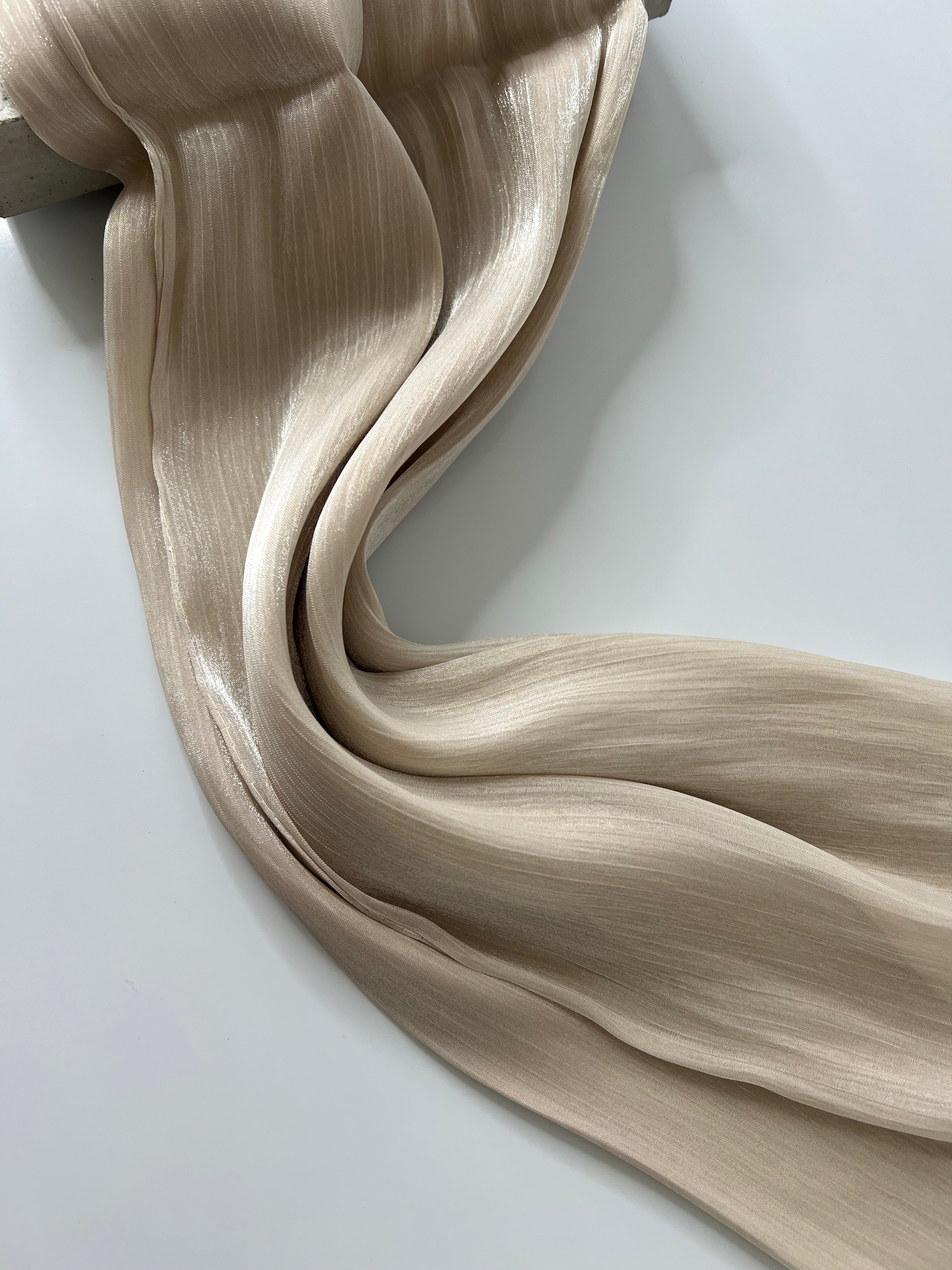 Organza Veil - Light Beige
