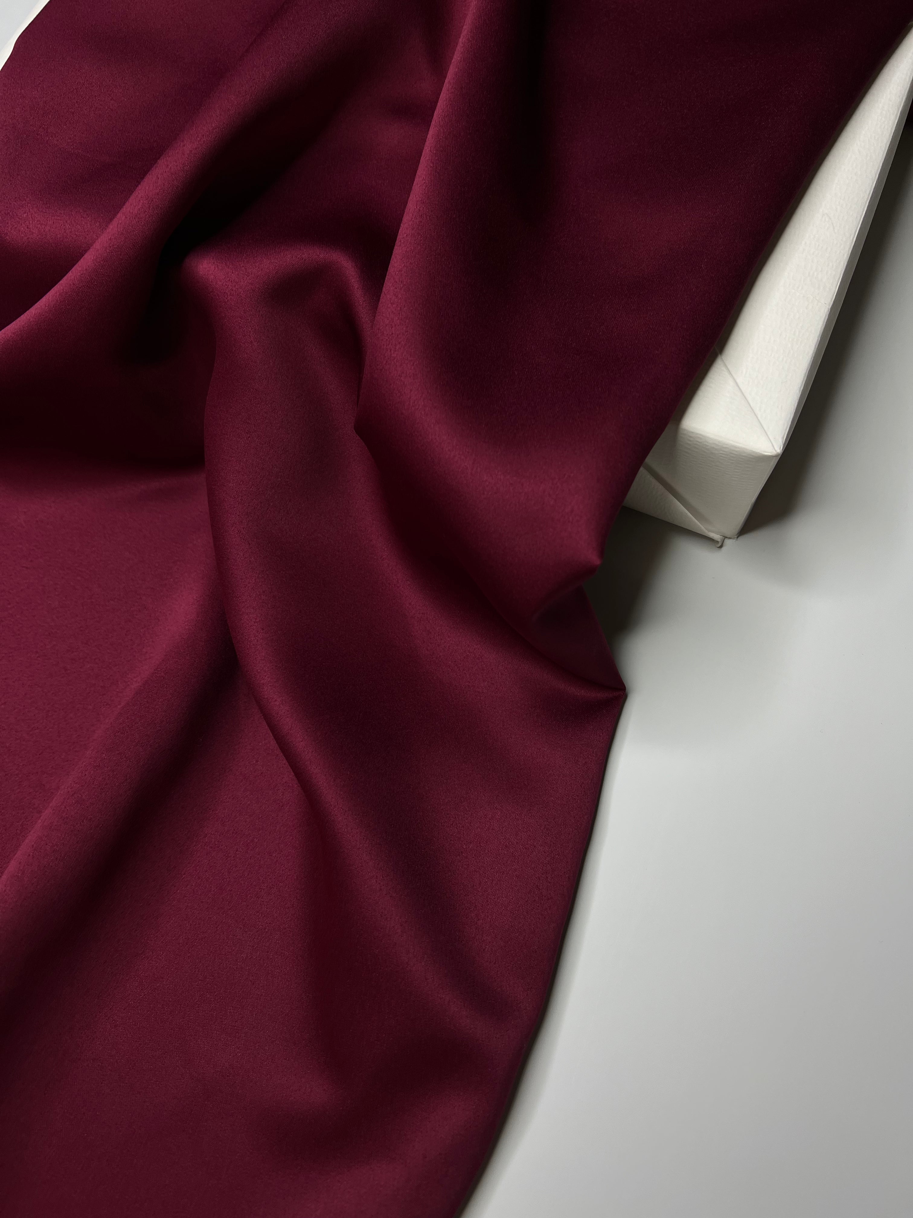 Square Veil Silk - Burgundy