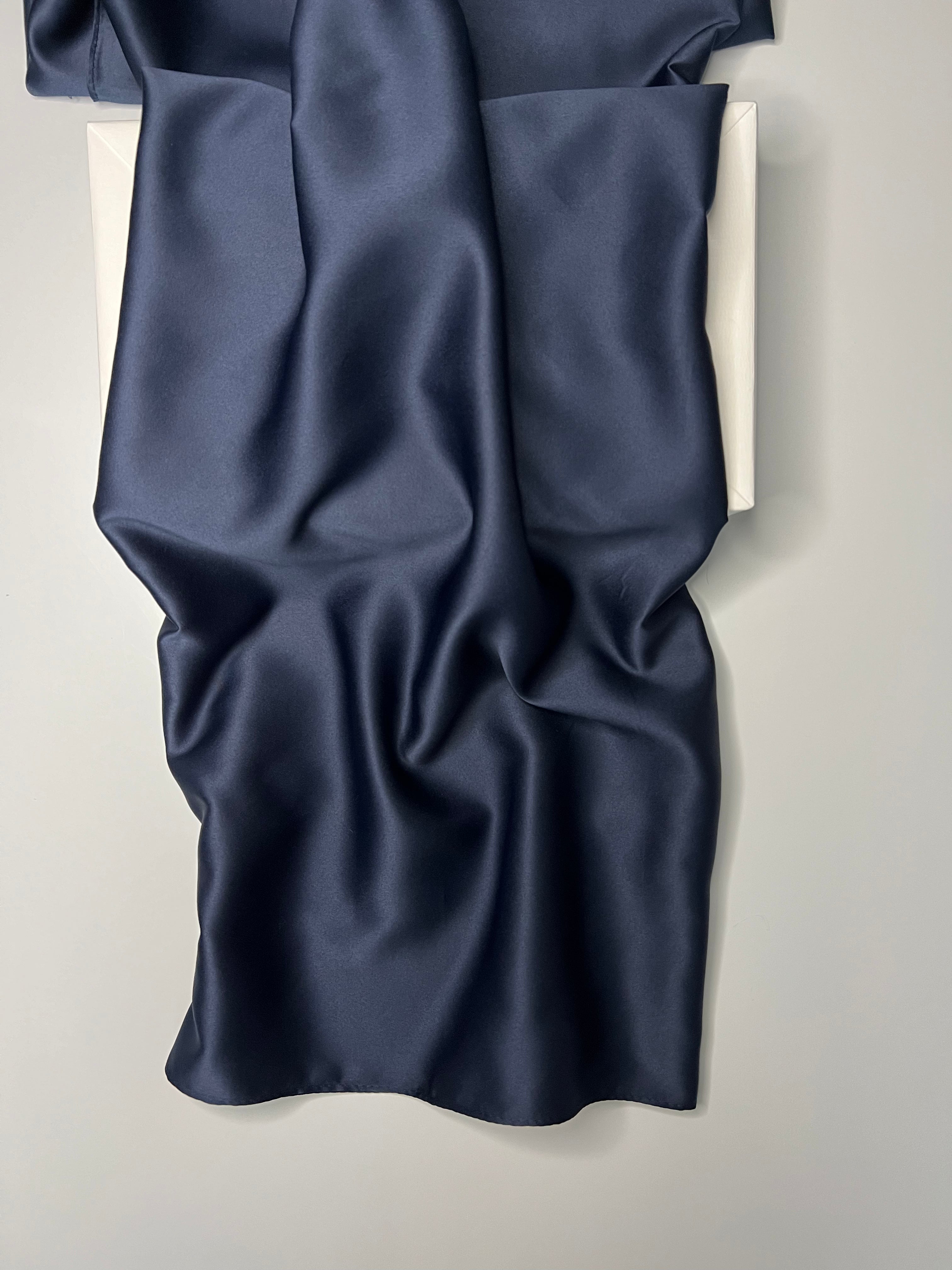 Square Veil Silk - Navy Blue
