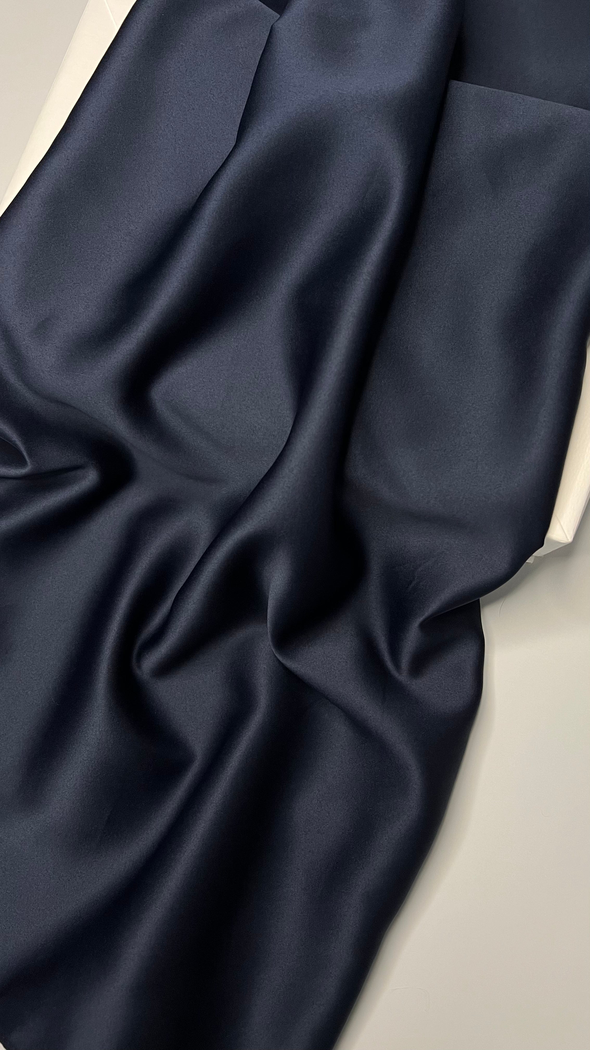 Square Veil Silk - Navy Blue