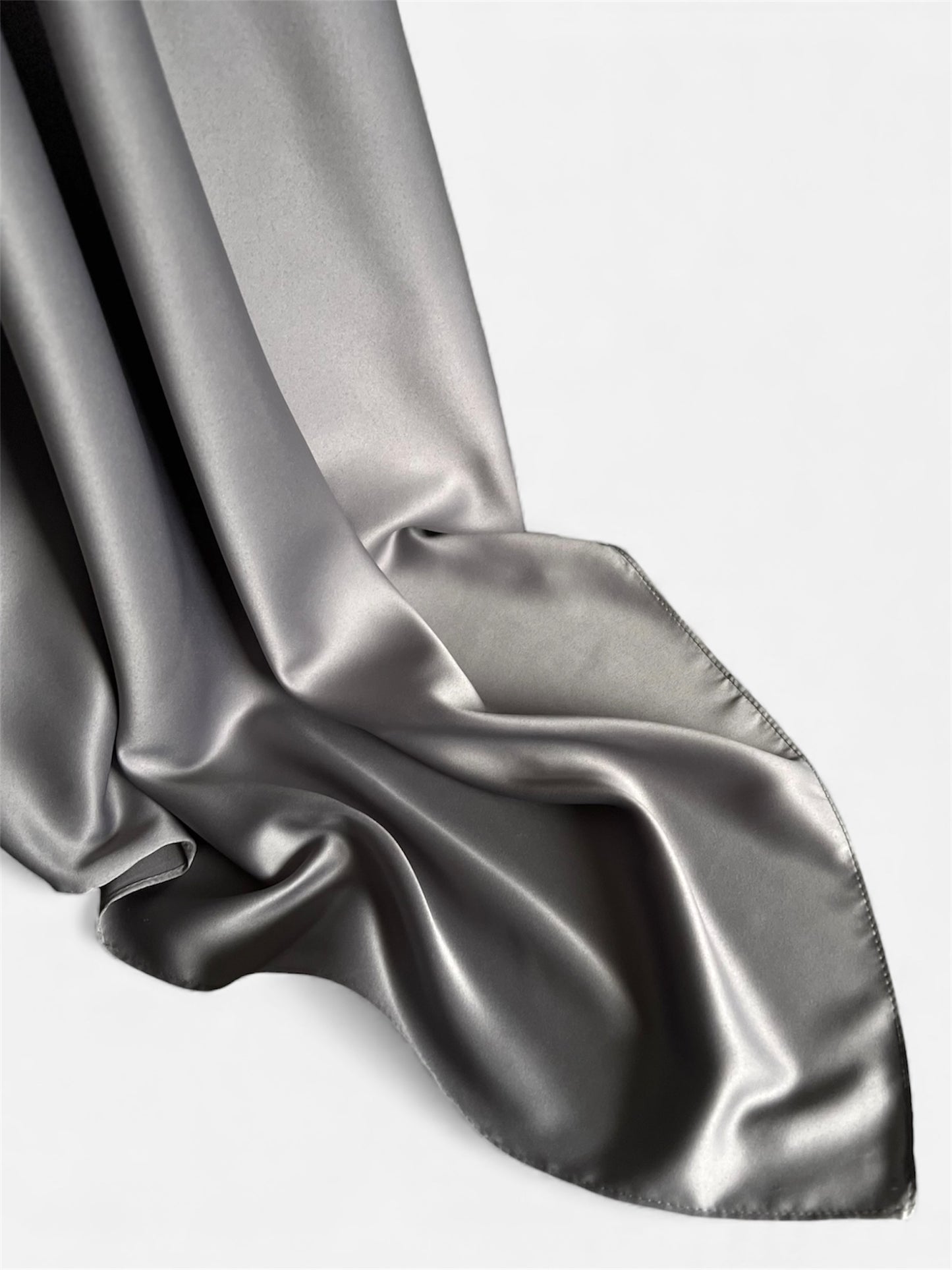 Kvadratisk Hijab Silk - Ljusgrå