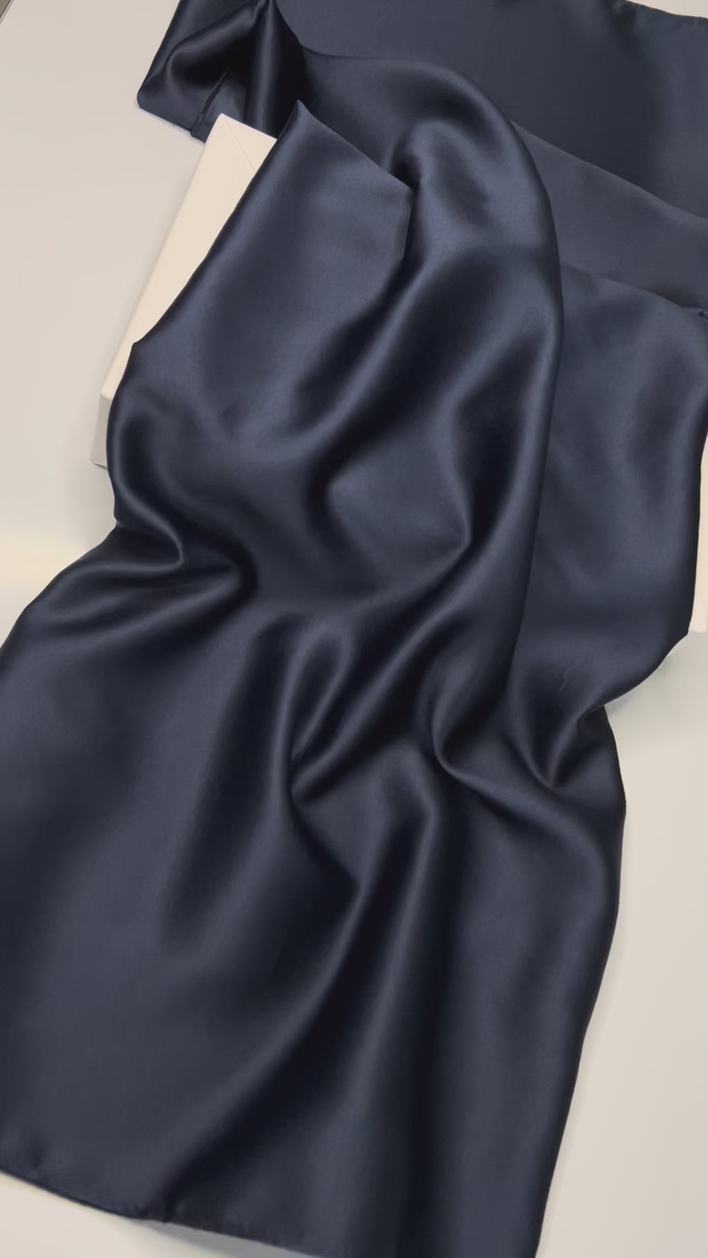 Square Veil Silk - Navy Blue