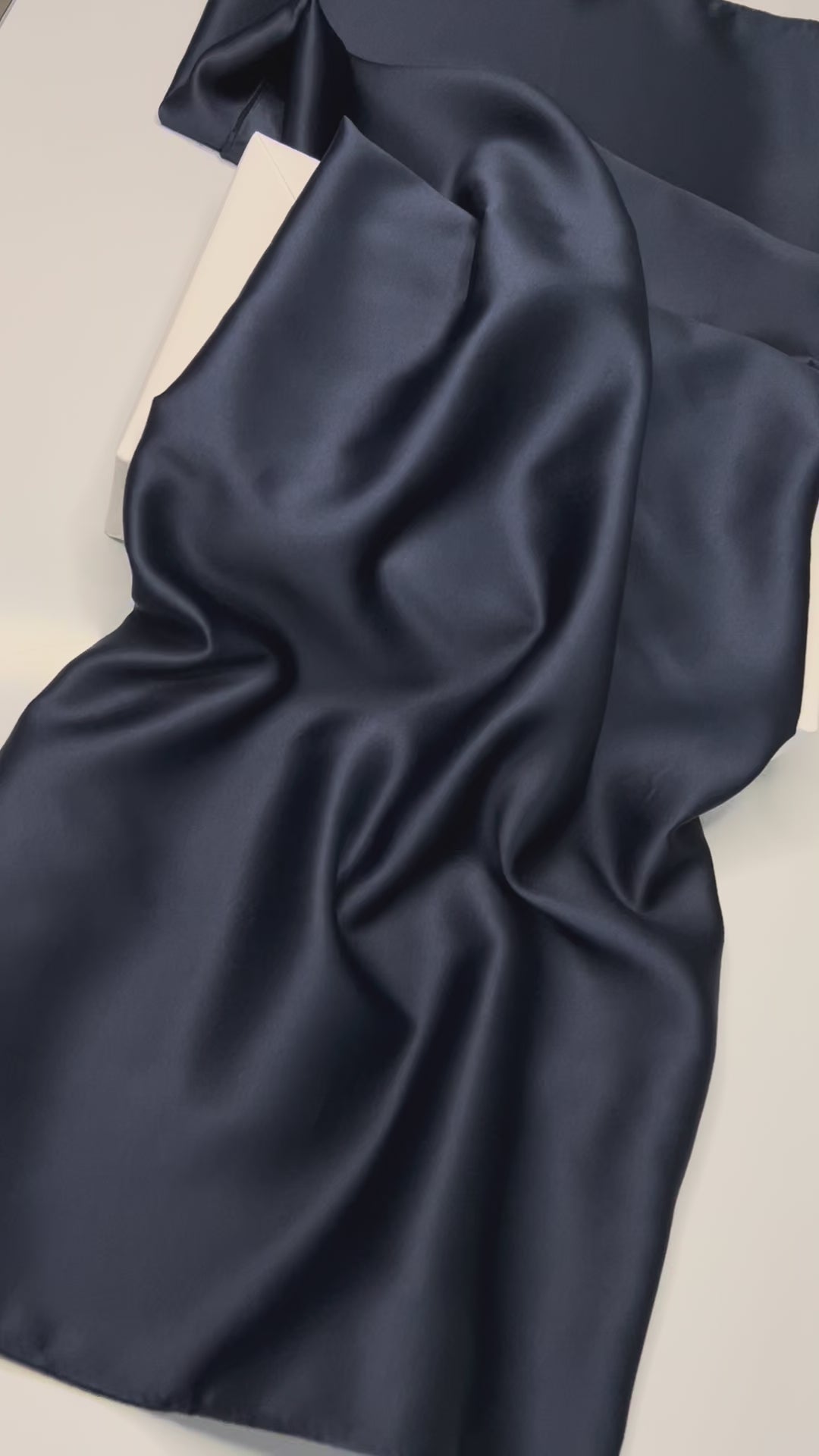 Square Veil Silk - Navy Blue