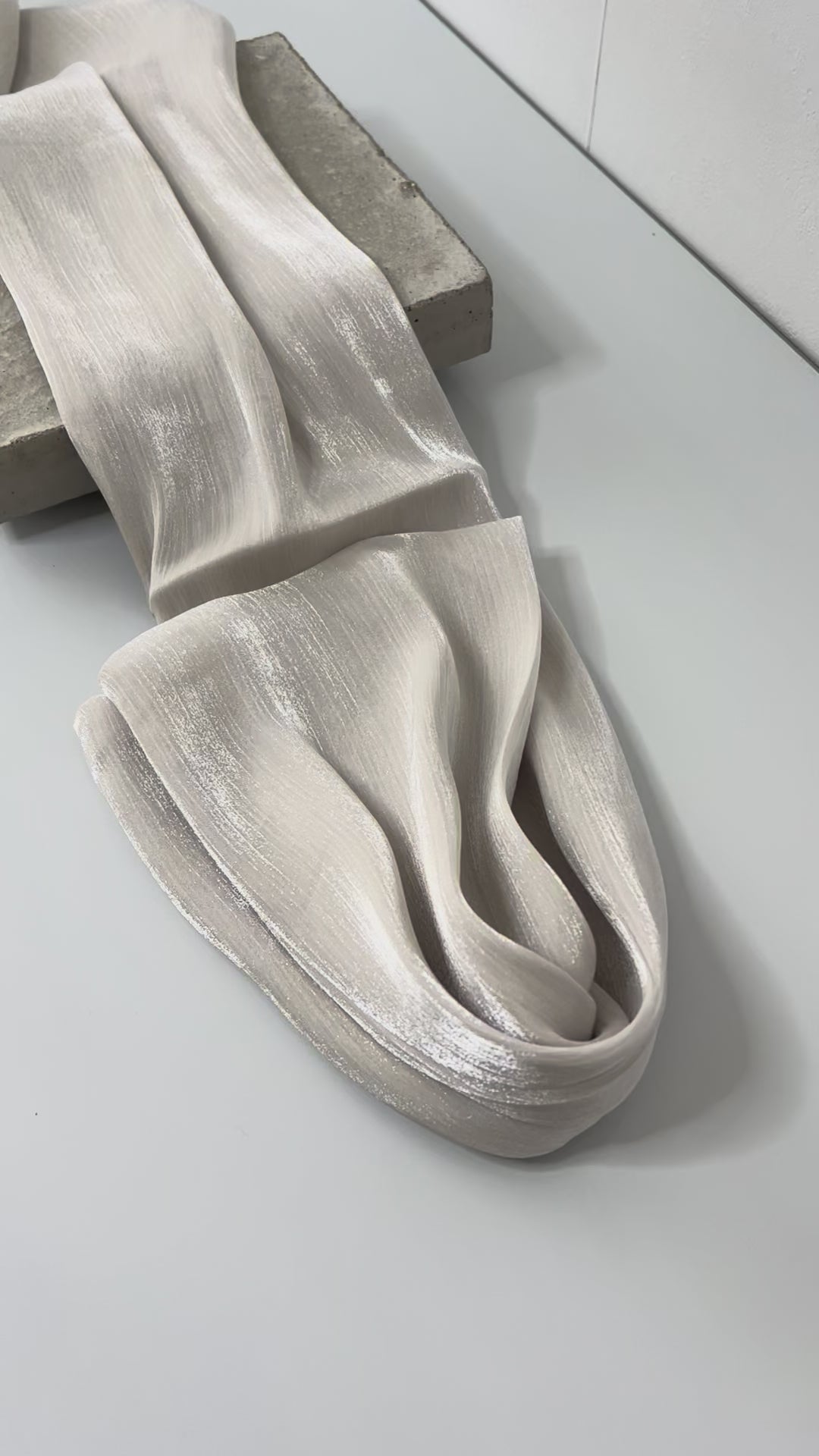Organza Veil - Grey White