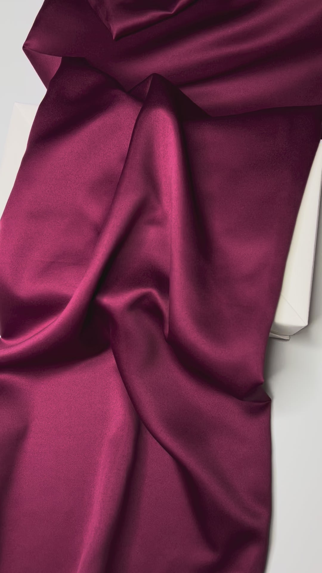 Square Veil Silk - Burgundy